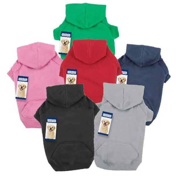 Petedge Casual Canine Basic Hoodies Bulk; Extra Small - Black ZA6015 08 17